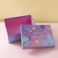 Boîte d'emballage personnalisée, boîte cadeau rigide, ciel étoilé coloré avec logo pour cosmétiques, mariage, anniversaire, souvenir
