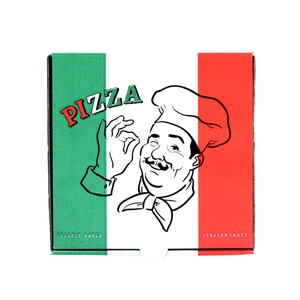 Custom Full Color Printed 12x12, 28x28, 33x33 Corrugate Laminated Pizza Box Printer for Italian Pizza Box