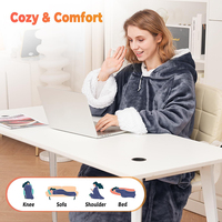 Großhandel: Personalisierte beheizbare Flanell-Sherpa-Kleidung mit Logo – Elektrisch beheizter Kapuzen-MINK-Flausch-USB-Hoodie-Wärmer, tragbare TV-Decke