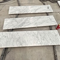 Design moderne de luxe pour l'intérieur et l'extérieur du salon Escaliers d'extérieur simples en marbre blanc et gris naturel
