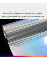 Rouleau de feuille de dorure holographique laser or et argent, feuille métallique à effet arc-en-ciel pour l'impression d'emballages en papier et carton