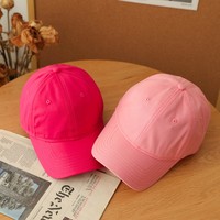 Gorra de Béisbol de PVC de 6 Paneles, Color Liso, Bordada a Máquina, Ajustable, Corona Suave, Protección Solar, Uso en las Cuatro Estaciones
