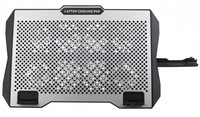Refroidisseur d'ordinateur portable 2-en-1 réglable en ABS au prix de gros avec ventilateurs de refroidissement réglables à 5 vitesses pour ordinateur