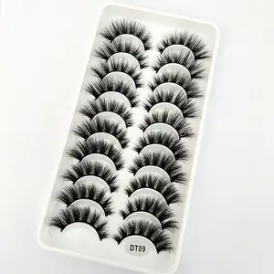 10 Pairs DT Series Chemical Fibre False Eyelashes 3D Natural Looking And Comfortable Eyelashes Wholesale
