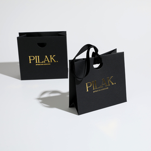 Custom Logo Paper <b>Gift</b> Bag with Ribbon <b>Bow</b> for Jewelry Packaging - Product Image 1