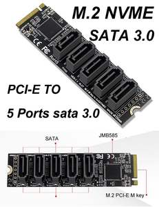 <span class=keywords><strong>M</strong></span>.<span class=keywords><strong>2</strong></span> NVME NGFF <span class=keywords><strong>M</strong></span> chiave a 5 porte scheda di espansione SATA3.0 JMB585 Chipset prodotti in magazzino - Product Image 3