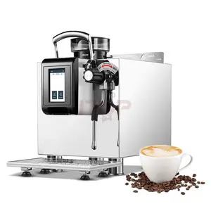 दूध प्रणाली रंग टच स्क्रीन एस्प्रेसो कॉफी मशीन अर्ध स्वचालित वाणिज्यिक सेवा एकल कॉफी निर्माता के साथ दूध Frother