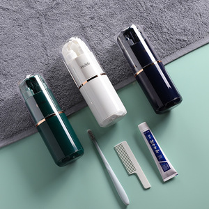 Set de Viaje para Higiene Bucal con Dispensador de Pasta de Dientes y Cepillo de Dientes, Kit Portátil de 8 Piezas de Plástico, Tamaño de Viaje - Product Image 1