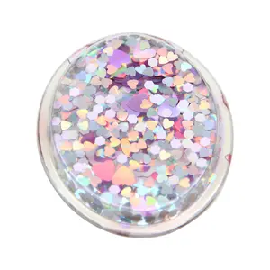 Kostenlose Probe Blister Glitter Solid Bubble Shell Perlen Shake PVC Aufkleber für Kinder
