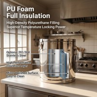 Glacière Isotherme en Acier Inoxydable | Conteneur Thermique pour Nourriture Buffet Restaurant