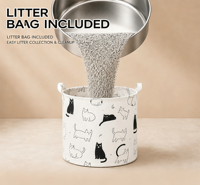 Bac à litière pour chat en acier inoxydable double couche avec tamis, grande toilette métallique pour chat, design à double poignée pour les foyers multi-chats