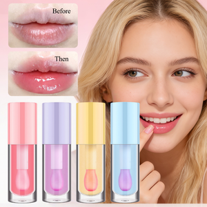 Huile à lèvres repulpante transparente végétarienne rose de haute qualité, aromatisée, en gros, faible quantité minimale de commande, marque privée - Product Image 2