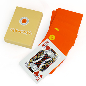 Naipes de Plástico con Diseño Impreso Personalizado y Logotipo de Sol, Juego de Naipes de Póquer de Plástico de Alta Calidad Personalizados - Product Image 1