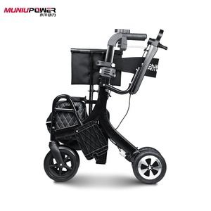 Deambulatore Elettrico Leggero Nero per Interni ed Esterni con Sedile per Anziani e Disabili - Product Image 4