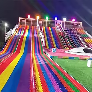 Bán nóng ngoài trời/trong nhà thương mại trẻ em cầu vồng trượt khô sân chơi cầu vồng trượt để bán - Product Image 5