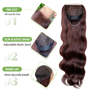 Pelucas de Cabello Humano con Ondas Suaves 99J, Cabello Vietnamita 100% Natural, Peluca con Cierre de Encaje 5x5, Densidad 180%-200% - Product Image 2