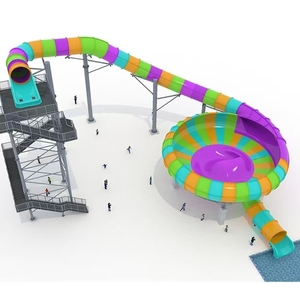 Lớn ngoài trời sợi thủy tinh công viên nước kết hợp trượt trẻ em của thiết bị giải trí có tính năng nước làng Thế Giới dân cư - Product Image 1