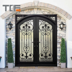 Hand-Forged Iron Double <strong>Doors</strong> with Ornate Scrollwork Exquisite Security <strong>Measures</strong> <strong>for</strong> Luxury Homes Elegant Venues <strong>for</strong> Apartments - Product Image 6
