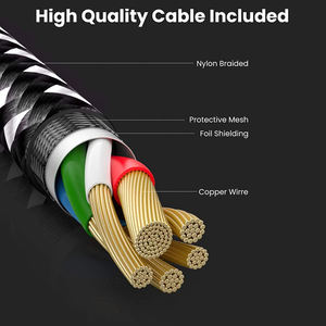 <span class=keywords><strong>Cable</strong></span> de Audio de 20 pies y 3,5mm, ángulo recto de 90 grados, trenzado de nailon chapado en oro, HiFi, estéreo <span class=keywords><strong>auxiliar</strong></span>, <span class=keywords><strong>cable</strong></span> macho-Macho, HiFi de alta calidad - Product Image 5