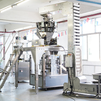 Machine de remplissage et de scellage automatique électrique rotative à 8 stations pour sachets plats préformés à fermeture éclair, pochettes Doypack et films papier