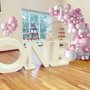 Décoration originale pour fête <span class=keywords><strong>de</strong></span> naissance et anniversaire, 107 pièces, ballons en latex rose macaron, ensembles <span class=keywords><strong>de</strong></span> ballons d'anniversaire, guirlande d'arche <span class=keywords><strong>de</strong></span> ballons - Product Image 3