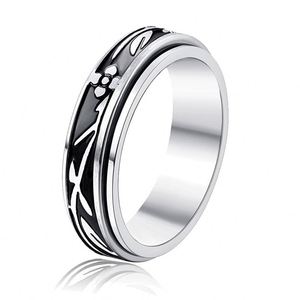 Bagues rotatives personnalisées en acier inoxydable, dernières nouveautés, bijoux anti-anxiété pour femmes et hommes - Product Image 3