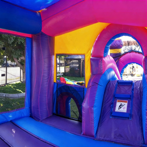 <span class=keywords><strong>Castillo</strong></span> Inflable Combinado, <span class=keywords><strong>Castillo</strong></span> Hinchable de PVC Resistente con Tobogán y Red de Seguridad para Fiestas Infantiles, Juegos en el Patio Trasero, Alquiler Comercial - Product Image 4