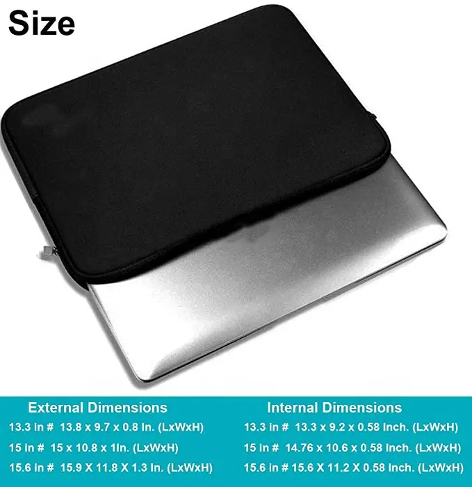 with zipper 11.5 13.3 15 15.6 inches handbag wholesale notebook sleeve bag neoprene laptop sleeves