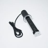 Station de charge rétractable encastrée avec 3 prises US et 2 ports USB pour comptoir de cuisine