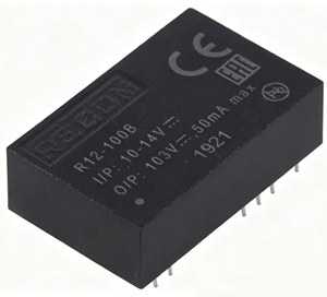 R12-100B 5W ตัวแปลงไฟแบบแยกส่วน DC-DC 10-14V เป็น 50-135V 50mA 3kV DIP24 แบบ Through Hole - Product Image 2