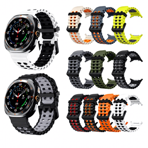 Trendybay - <span class=keywords><strong>Correa</strong></span> Deportiva de Silicona para Reloj Inteligente, Diseño Bicolor, Ajustable, con Conector Metálico - Product Image 1