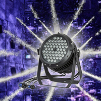 Projecteur LED Par Slim 3W Pleine Couleur 54 Pièces IP33 avec Contrôle Sonore pour KTV, Mariages, Studios de Danse, Éclairage d'Ambiance
