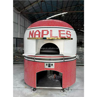 Four à pizza électrique à gaz à vendre avec pierre en céramique et brique rouge au charbon de bois