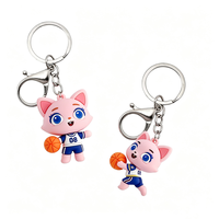 Porte-clés personnalisé en PVC souple 3D, gravure personnalisée, logo personnalisé, dessin animé, livraison rapide, MOQ acceptable, durable