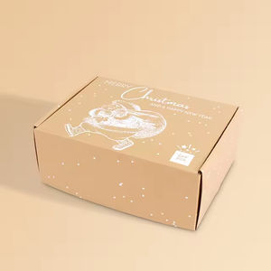 Custom Kraft <strong>Christmas</strong> Box Double White Ink Printing Socks Packaging Embossed Design Eco Friendly - Product Image 6