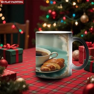 Matte Finish Frosted Black <b>Magic</b> <b>Cup</b> 11oz Ceramic Heat Activated Mug - Product Image 2