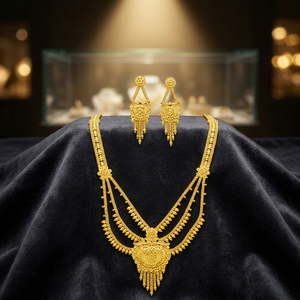 Wholesale Brass 14K 18K 24K Micron Gold Rani Haar Bridal Long Necklaces Traditional Dubai Style Gold Filled Jewelry Oro Joyeria - Product Image 5