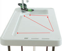 Table pliante robuste en plastique HDPE avec évier pour pique-nique en plein air