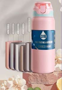 Wholesale <strong>Drinking</strong> Fitness <strong>Flask</strong> 316 Material Vacuum Metal Coffee <strong>Flask</strong> With Press Buttons Custom Student <strong>Hot</strong> <strong>Flask</strong> for School - Product Image 3