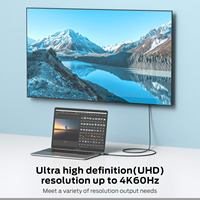 Haute qualité et le moins cher 2M 4K 60HZ adaptateur de câble magnétique USB C vers HDMI pour projecteur TV d'ordinateur