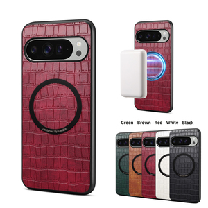 Funda Magnética para Teléfono con Carga Inalámbrica, Diseño de Piel de Cocodrilo, Resistente a Impactos, Estilo Lujoso, Compatible con <span class=keywords><strong>Pixel</strong></span> 11/10/9/8/7/6 Series - Product Image 1