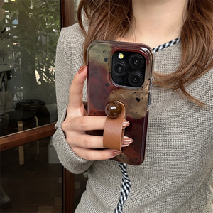 Custodia per telefono cellulare a sfera rotonda tinto a inchiostro rosso per <span class=keywords><strong>iphone</strong></span> 17 16 <span class=keywords><strong>Pro</strong></span> Max 15 14 13 12 <span class=keywords><strong>11</strong></span> <span class=keywords><strong>Cover</strong></span> protettiva - Product Image 2