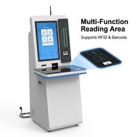 Kioscos de Autopago para Bibliotecas HAUMR, Kiosco de Autoservicio Todo en Uno, Sistema de Autopago Integrado con RFID y Código de Barras