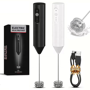 MUYI NOUVEAU Mousseur à lait électrique portable rechargeable de type C blanc et noir - <span class=keywords><strong>Meilleur</strong></span> rapport qualité-<span class=keywords><strong>prix</strong></span> - Product Image 1