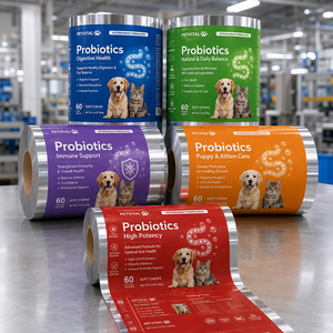 Pellicola per Imballaggio Alimentare Personalizzata, Confezione per Snack per Gatti, Rotolo di <span class=keywords><strong>Film</strong></span> per Sistemi di Riempimento Automatico - Product Image 6