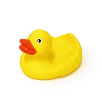 Jouets de bain pour bébé 4 pièces en PVC, mère et fils, son BB, grand canard jaune, flotte trois fois, multicolore