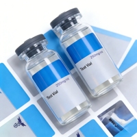 Étiquettes en vinyle premium résistantes à l'huile 3ml 5ml 10ml pour peptides de musculation et l'industrie du fitness