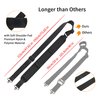 FOCUHUNTER Universel QD Pivotant 2 Points Tactique Sling Émerillons Sling Heavy Duty Bandoulière Adaptateur De Montage Accessoires De Chasse