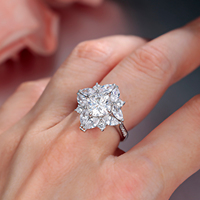 Nouvelle Bague Magique Personnalisable en Argent Sterling 925 Plaqué Rhodium avec Moissanite Taille Princesse 2,5 Carats