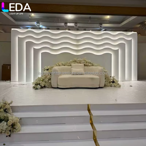 SMOOTH Wave White Multilayer Wedding Pvc Acrylic Arch Stand Events Backdrop Stage Decoration Ceremony <b>Party</b> <b>Props</b> - Product Image 1